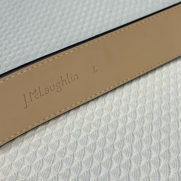 J McLaughlin Black Leather Belt - Picture 3 of 9